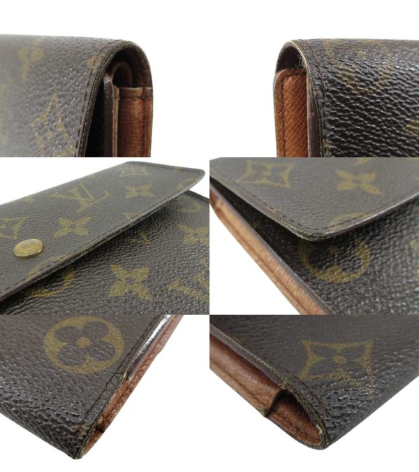 n48057 6 Louis Vuitton Monogram Porto Tresor Long Wallet Brown