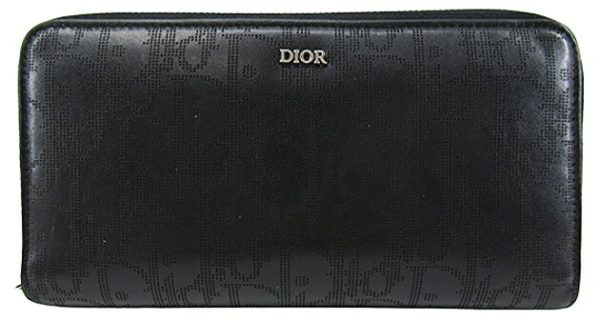 n48131 1 Christian Dior Oblique Galaxy Long Wallet Black