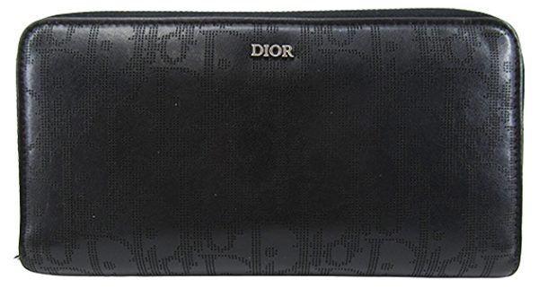 n48131 1 Christian Dior Oblique Long Wallet Black