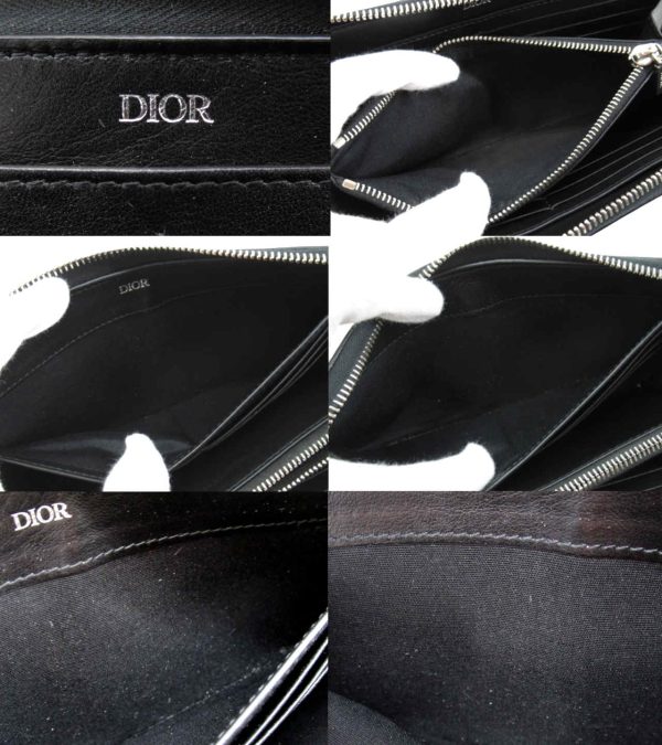 n48131 3 Christian Dior Oblique Galaxy Long Wallet Black