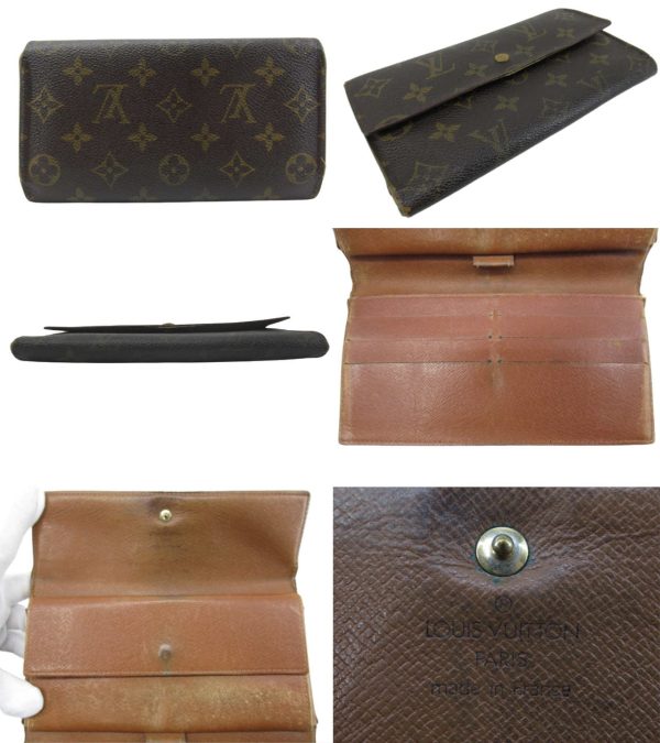 n48143 2 Louis Vuitton Monogram Porto Tresor Long Wallet Brown