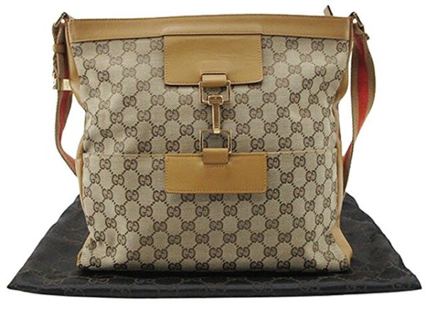 n48212 1 Gucci GG Shoulder Bag Beige Camel