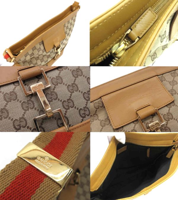 n48212 3 Gucci GG Shoulder Bag Beige Camel