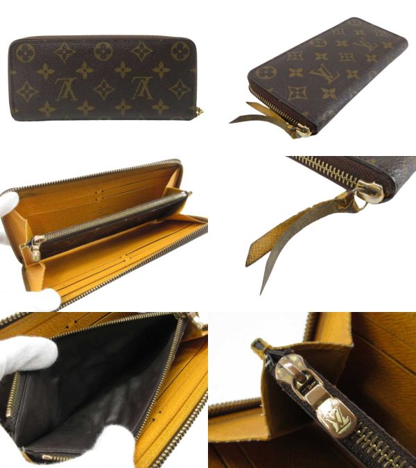 n48221 2 Louis Vuitton Monogram Portefeuille Clemence Long Wallet Mimosa