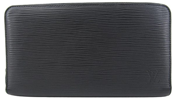 n48335 1 Louis Vuitton Epi Zippy Organizer Long Wallet Noir