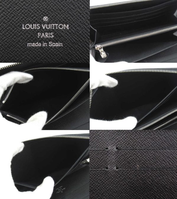 n48335 3 Louis Vuitton Epi Zippy Organizer Long Wallet Noir