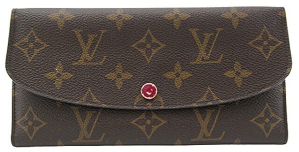 n48428 1 Louis Vuitton Monogram Portefeuille Emily Long Wallet Fuchsia