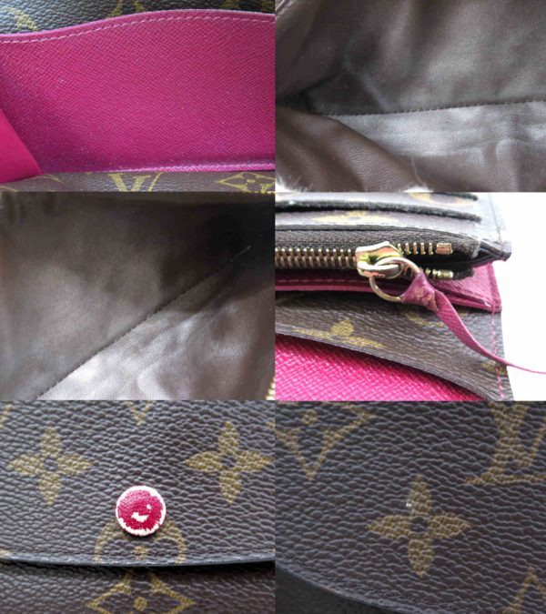 n48428 5 Louis Vuitton Monogram Portefeuille Emily Long Wallet Fuchsia