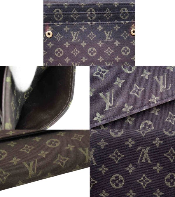 n48429 6 Louis Vuitton Monogram Mini Lan Portefeuille Sara Long Wallet Ebene