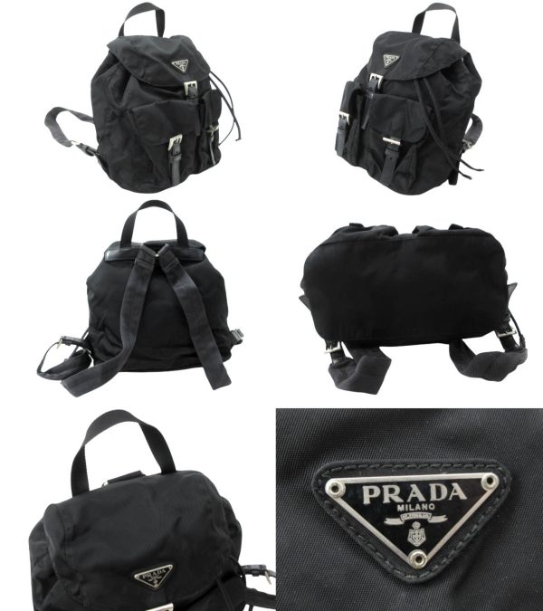 n48480 2 Prada Tessuto Nylon Rucksack Backpack Black