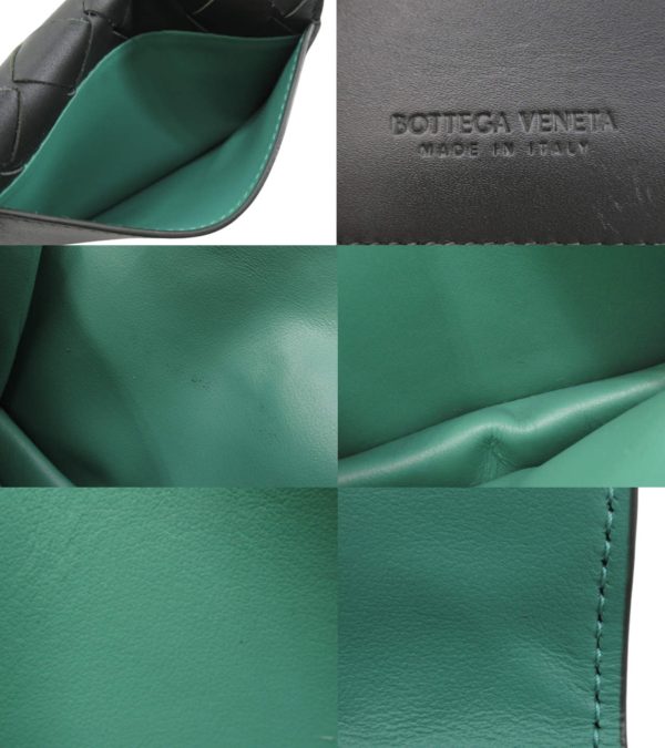 n48483 3 BOTTEGA VENETA Intrecciato Card Case Green