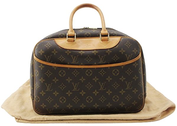 n48488 1 Louis Vuitton Monogram Deauville Bowling Vanity Handbag Brown