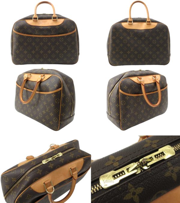 n48488 2 Louis Vuitton Monogram Deauville Bowling Vanity Handbag Brown