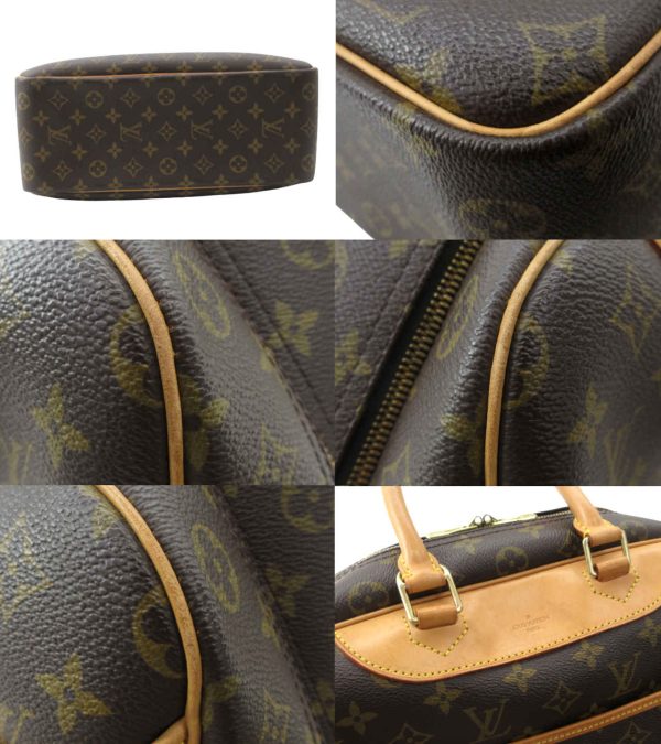 n48488 3 Louis Vuitton Monogram Deauville Bowling Vanity Handbag Brown