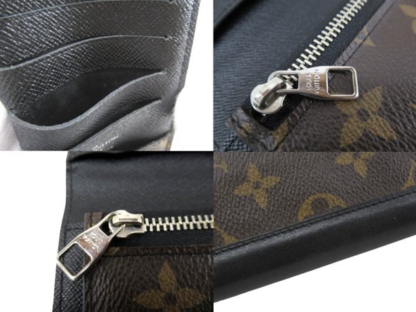 n48491 4 Louis Vuitton Monogram Macassar Portefeuille Tanon Long Wallet Brown Black