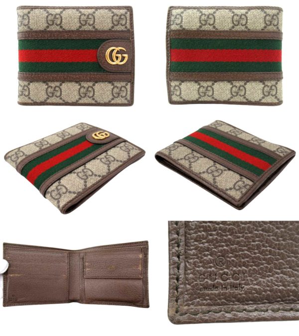 n48611 2 Gucci Ophidia GG Supreme Coin Wallet Beige Ebony