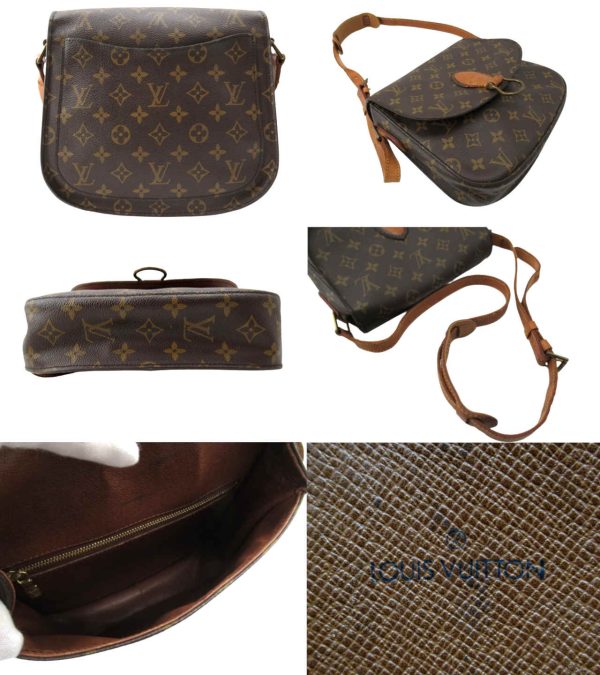 n48736 2 Louis Vuitton Monogram Saint Clue GM Shoulder Bag Brown