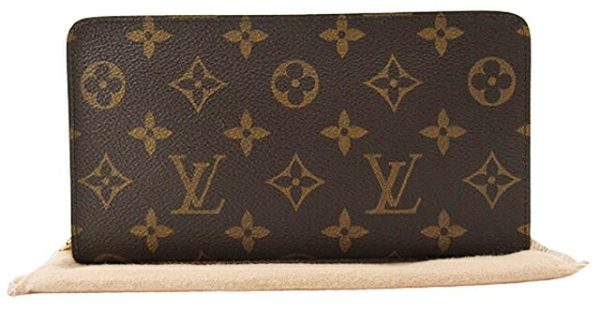 n48737 1 Louis Vuitton Monogram Portomone Zip Long Wallet Brown