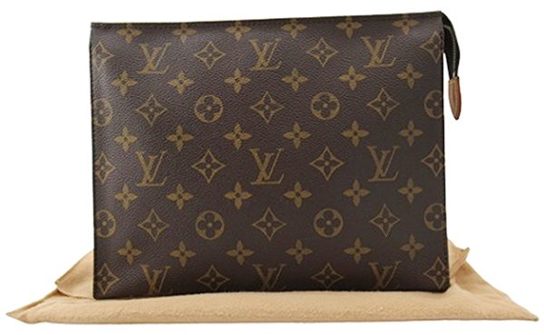 n48738 1 Louis Vuitton Monogram Pochette Toilette 26 Pouch Brown