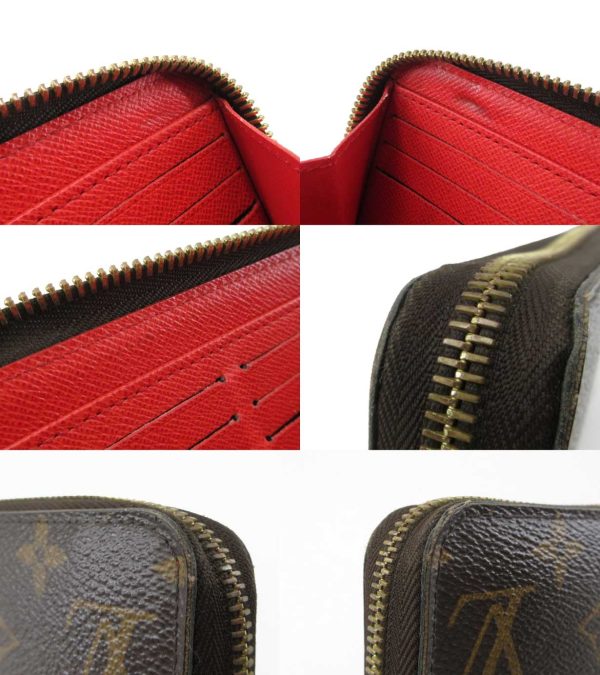 n48802 5 Louis Vuitton Monogram Zippy Wallet Long Wallet Coquelicot