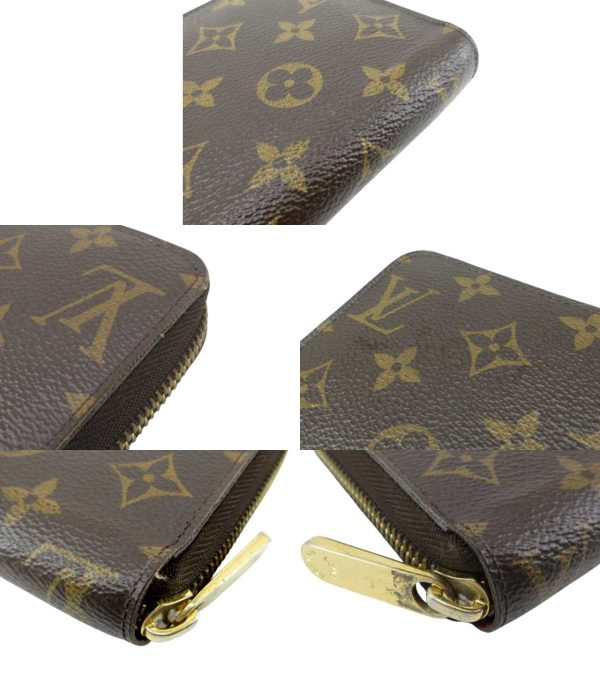 n48802 6 Louis Vuitton Monogram Zippy Wallet Long Wallet Coquelicot