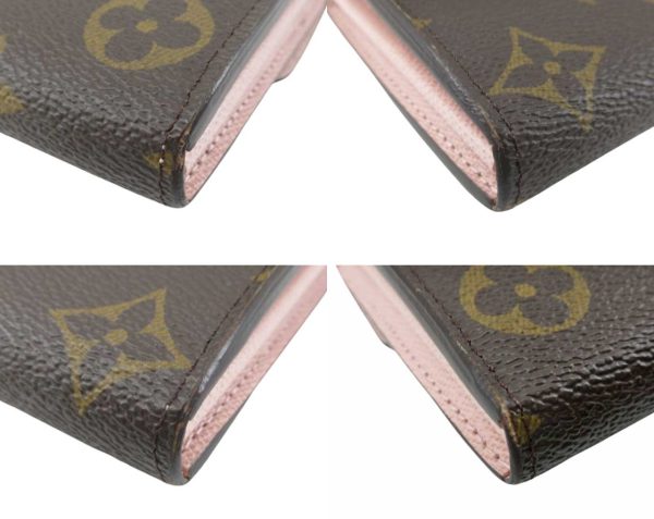 n48804 4 Louis Vuitton Monogram Portefeuille Sara Long Wallet Rose Ballerine