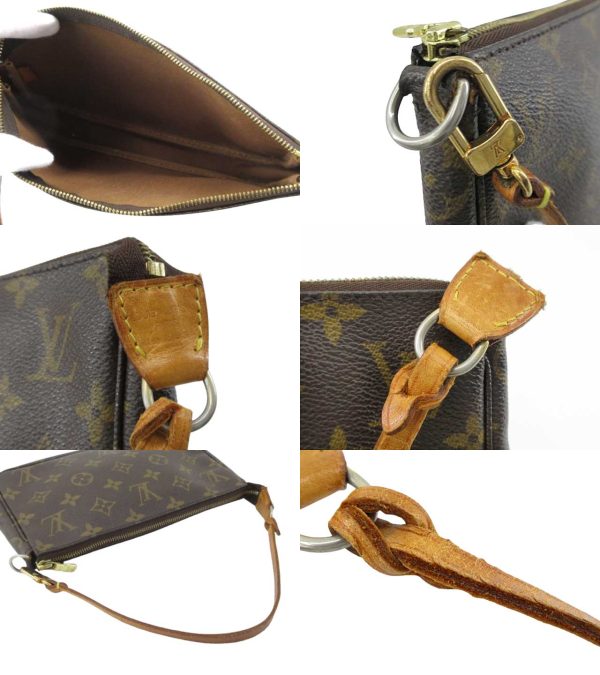 n48885 3 Louis Vuitton Monogram Pochette Accessoire Handbag Brown