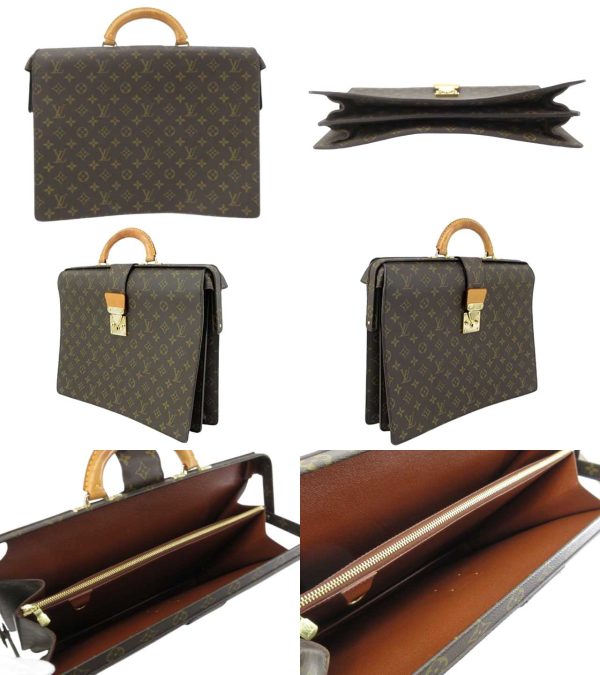 n48886 2 Louis Vuitton Serviette Fermoir Doctor Briefcase Brown