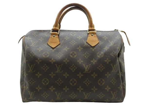 n48969 1 Louis Vuitton Monogram Speedy 30 Mini Handbag Brown