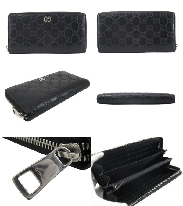 n49059 2 Gucci Guccisima Dorian Long Wallet Black