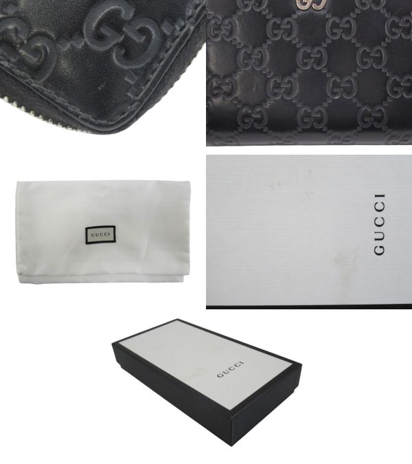 n49059 5 Gucci Guccisima Dorian Long Wallet Black