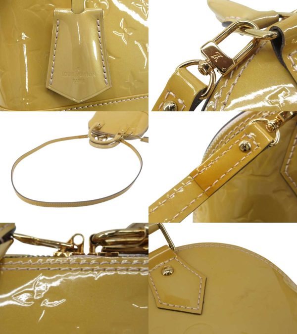 n49068 5 Louis Vuitton Vernis Alma BB 2WAY Shoulder Bag Dune