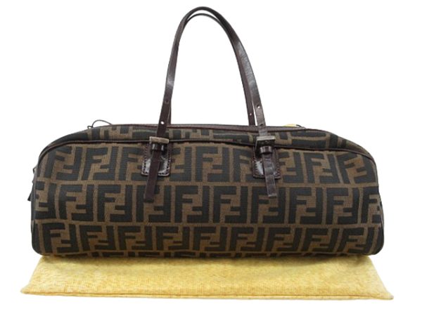 n49099 1 Fendi Zucca Pattern Mini Handbag Brown