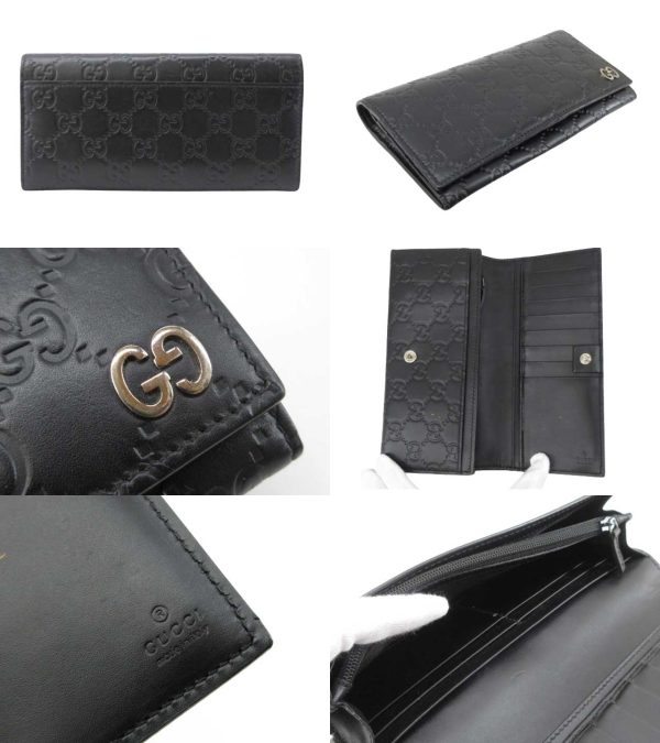 n49103 2 Gucci Guccisima Long Wallet Black