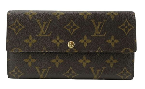 n49106 1 Louis Vuitton Monogram Pochette Porte Monet Long Wallet Brown