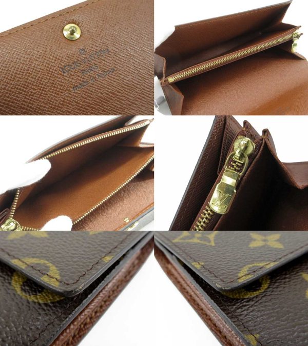 n49106 3 Louis Vuitton Monogram Pochette Porte Monet Long Wallet Brown