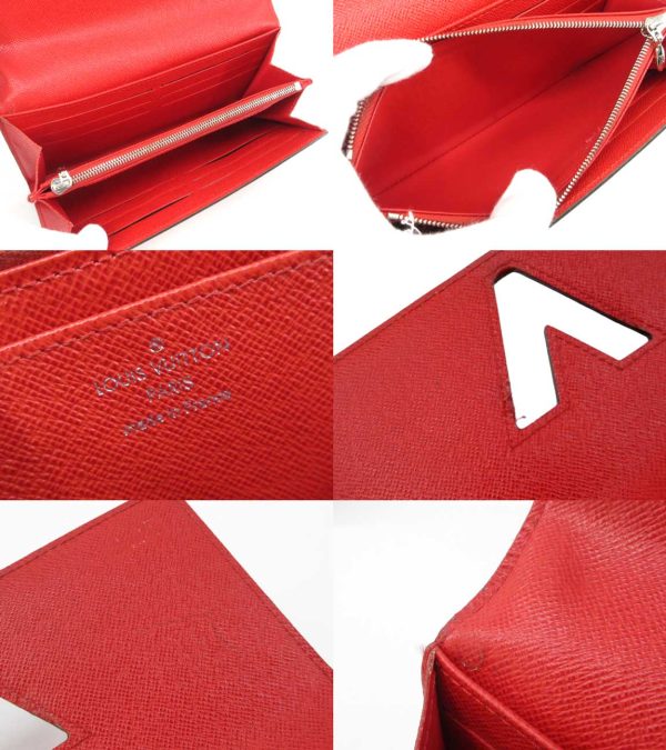 n49107 3 Louis Vuitton Epi Portefeuille Twist Long Wallet LV Turnlock Coquelicot