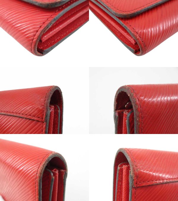 n49107 7 Louis Vuitton Epi Portefeuille Twist Long Wallet LV Turnlock Coquelicot