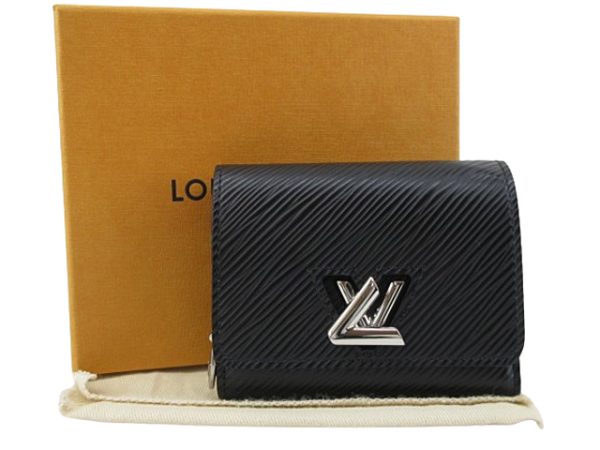 n49108 1 Louis Vuitton Epi Portefeuille Twist XS Mini Wallet Noir