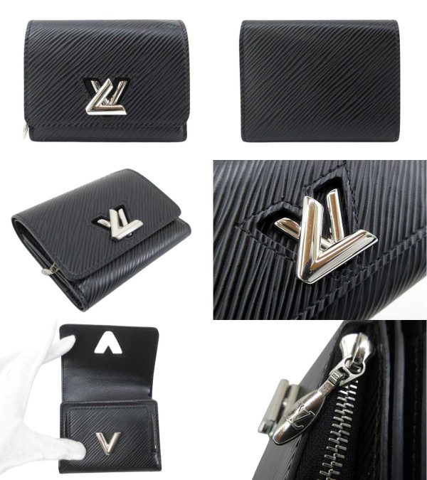 n49108 2 Louis Vuitton Epi Portefeuille Twist XS Mini Wallet Noir