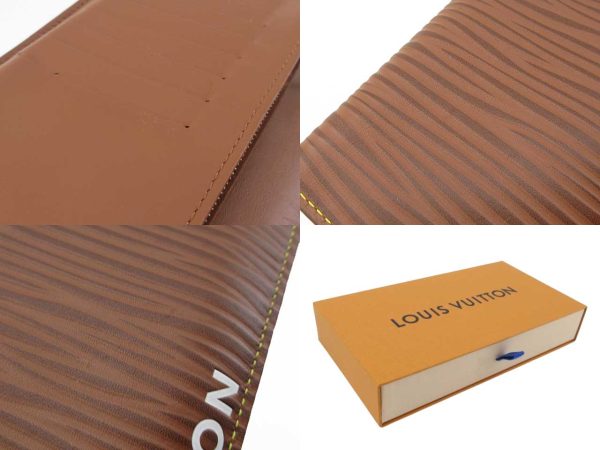 n49110 5 Louis Vuitton Epi Portefeuille Brazza NM Long Wallet Brown