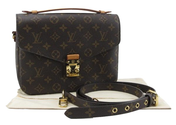 n49111 1 Louis Vuitton Monogram Pochette Metis MM Bag Brown