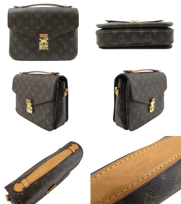 n49111 2 Louis Vuitton Monogram Pochette Metis MM Bag Brown