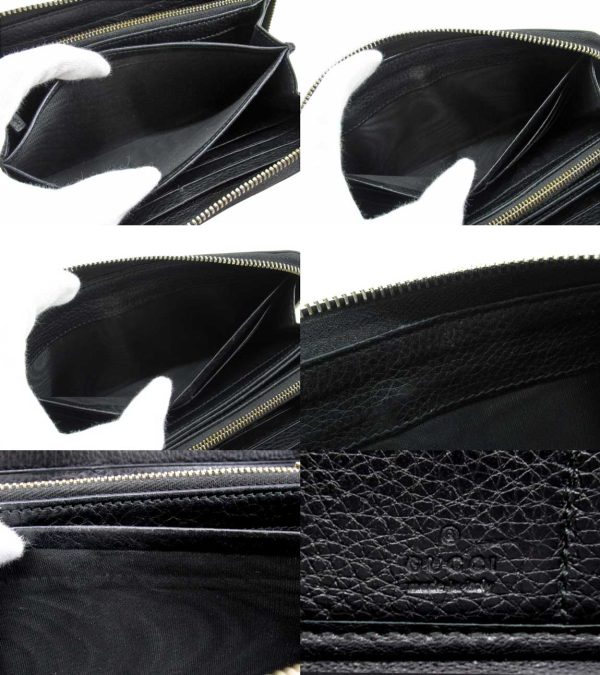 n49247 3 Gucci Soho Interlocking G Long Wallet Black