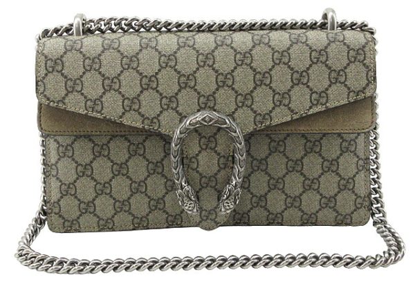 n49249 1 Gucci Dionysus Supreme Chain Shoulder Bag Beige