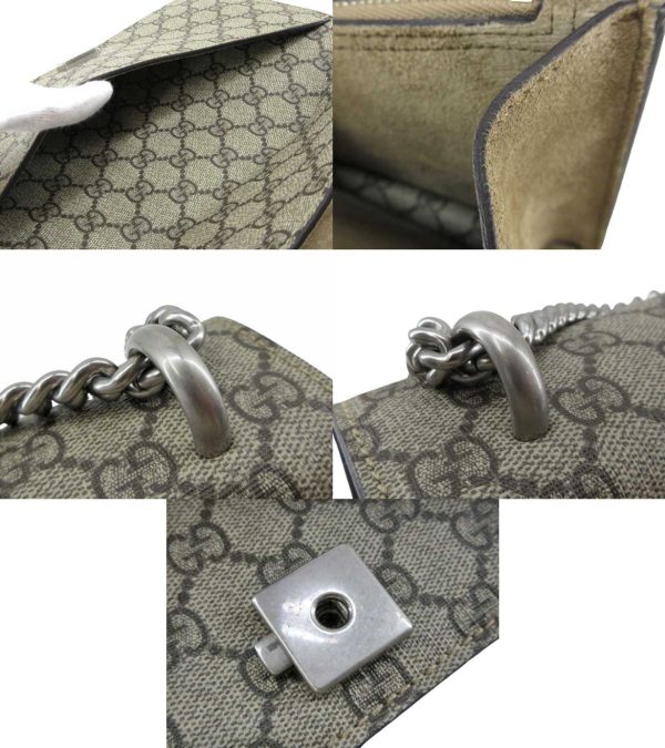 n49249 5 Gucci Dionysus Supreme Chain Shoulder Bag Beige