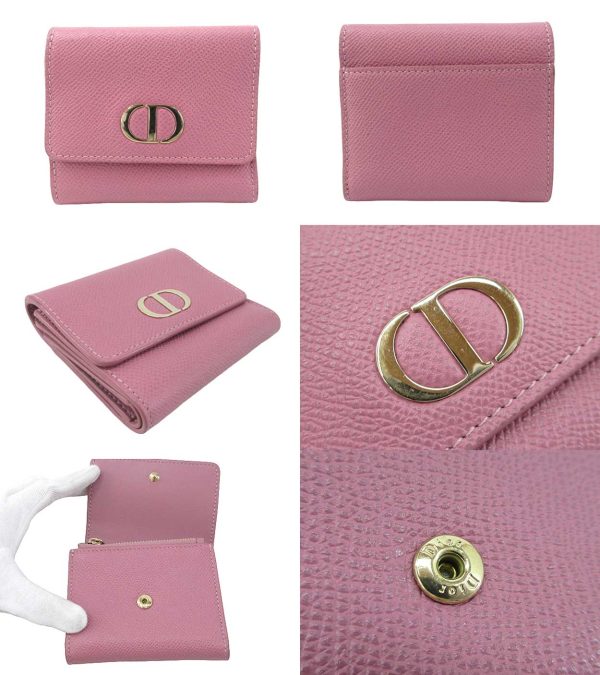 n49252 2 Christian Dior 30 Montaigne Lotus Wallet Pink