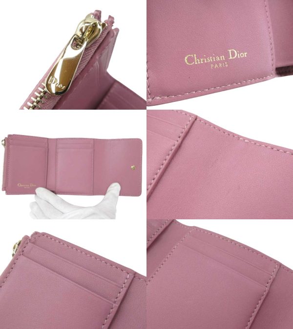 n49252 3 Christian Dior 30 Montaigne Lotus Wallet Pink