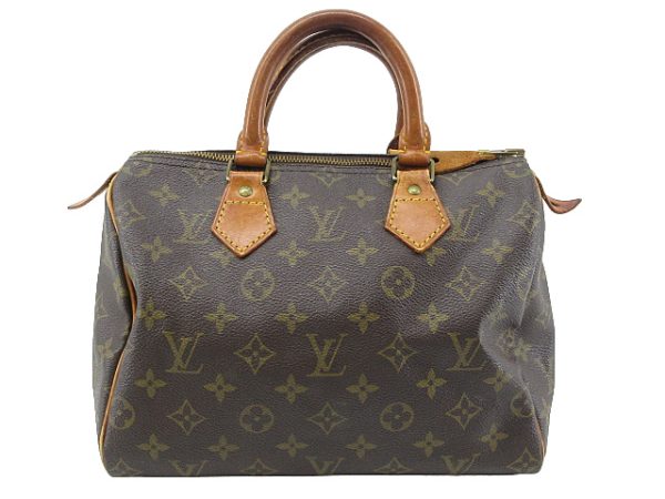 n49258 1 Louis Vuitton Monogram Speedy 25 Mini Handbag Brown