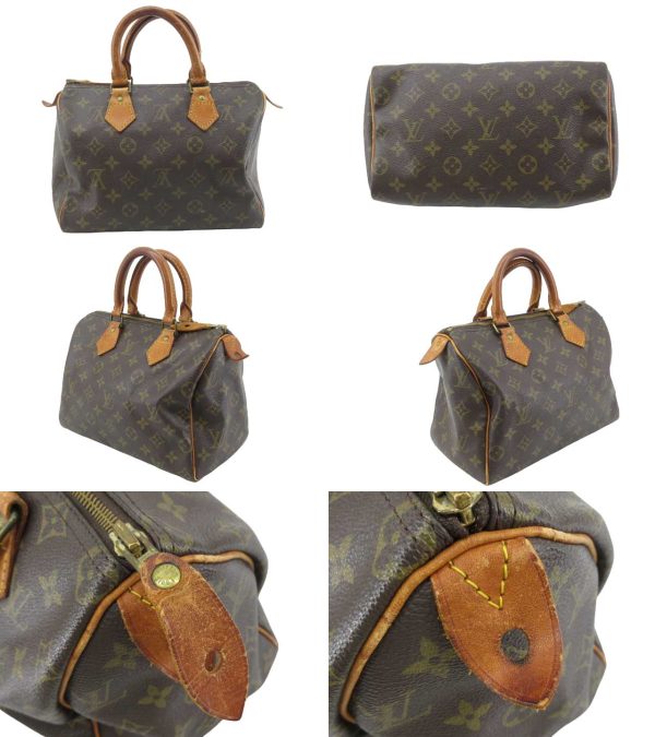 n49258 2 Louis Vuitton Monogram Speedy 25 Mini Handbag Brown